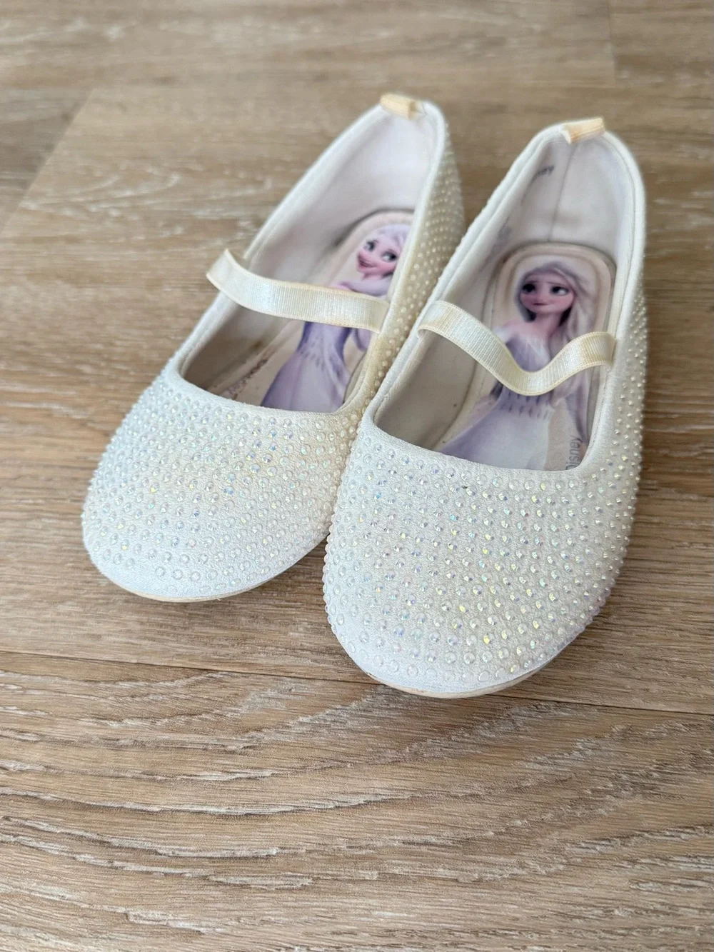Disney Frozen Elsa Iridescent Rhinestone Mary Jane Ballet Flats from H&M